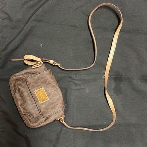 Michael Kors cross body satchel, black and brown